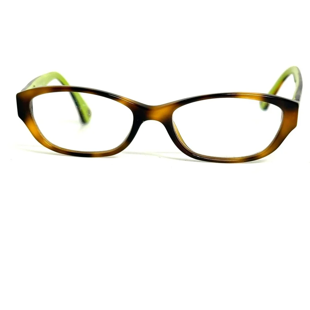 Coach Cecilia HC 6002 Tortoise Lime Green Oval Eyeglass Frames 5052 49-16-135